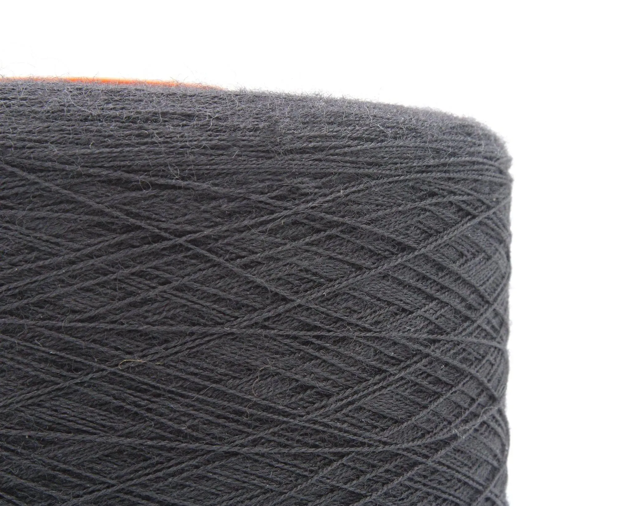 100% Wool Black Weaving Yarn Cone