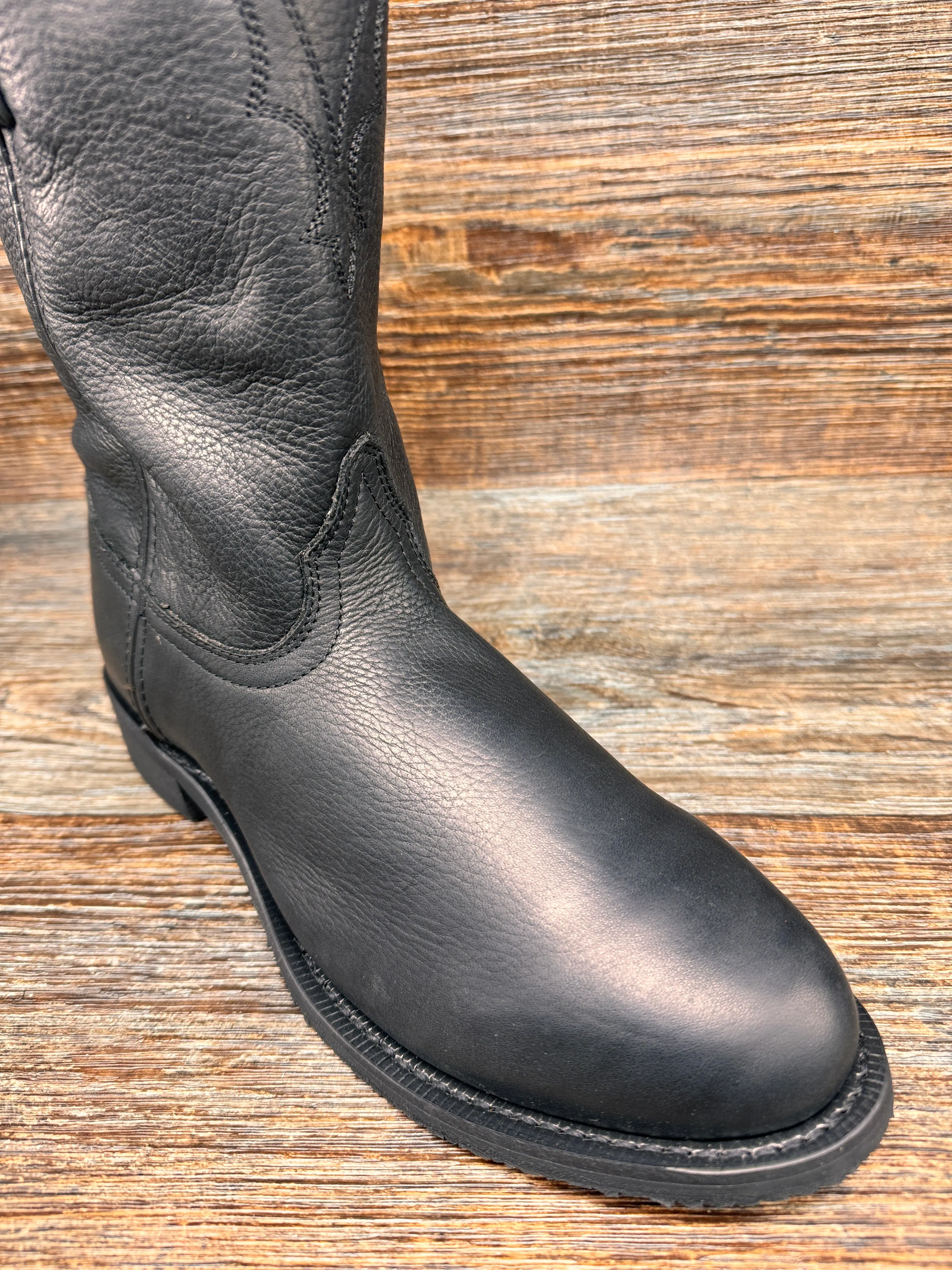 70003 Men's Vaughn Black Leather Roper by Laredo
