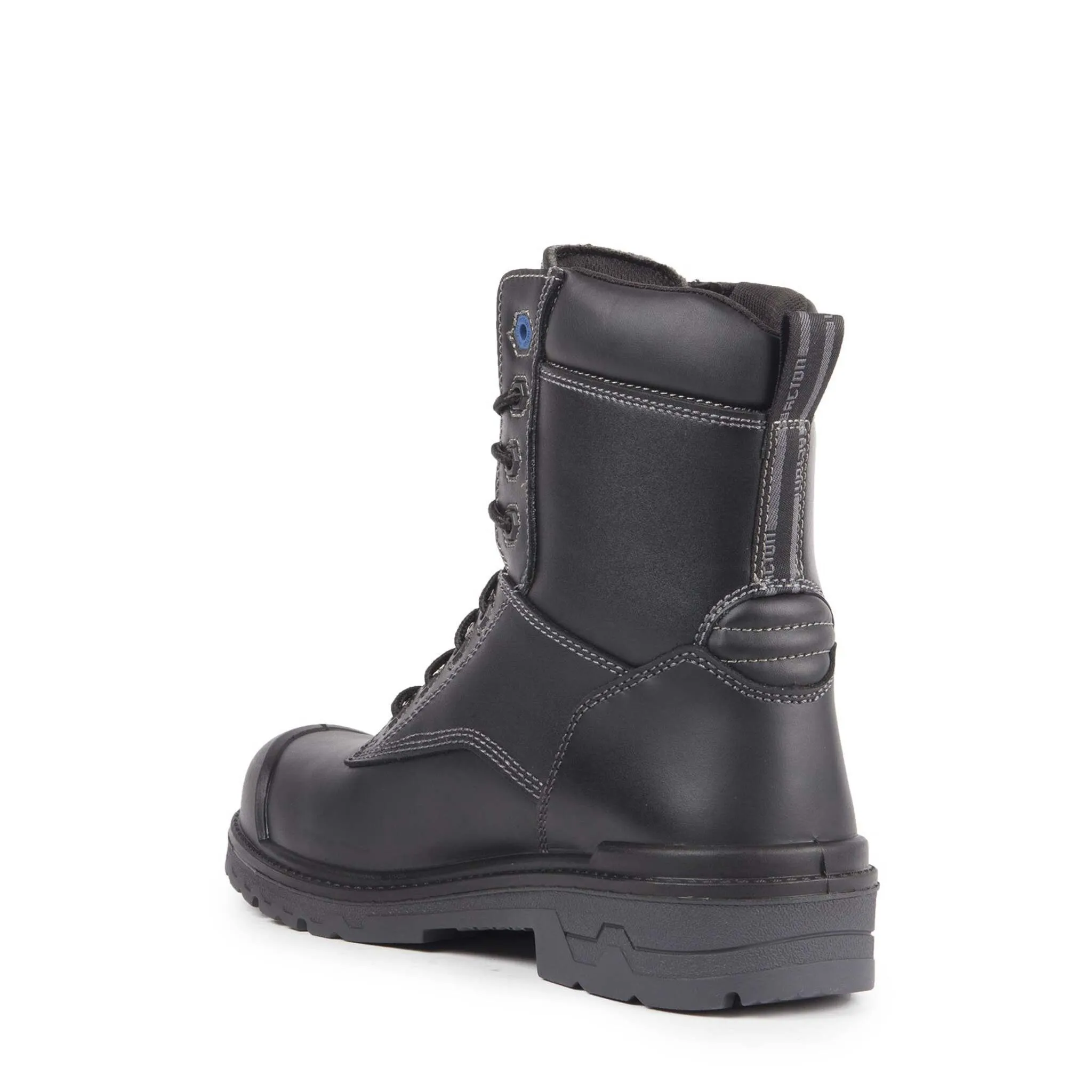 Acton Men's 8" Progum Leather Safety Work Boots - Durable Steel Toe, Waterproof, Puncture-Resistant Plate, Insulated Comfort | Sizes 7-17 | Black
