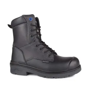 Acton Men's 8" Progum Leather Safety Work Boots - Durable Steel Toe, Waterproof, Puncture-Resistant Plate, Insulated Comfort | Sizes 7-17 | Black