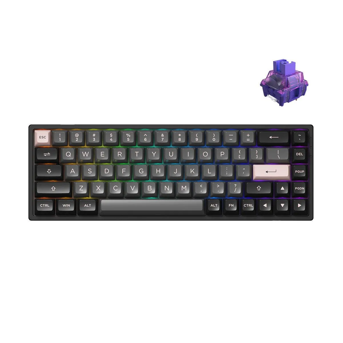 AKKO Black & Pink 3068B Plus Multi-Modes RGB Mechanical Keyboard (AKKO X TCC Demon)