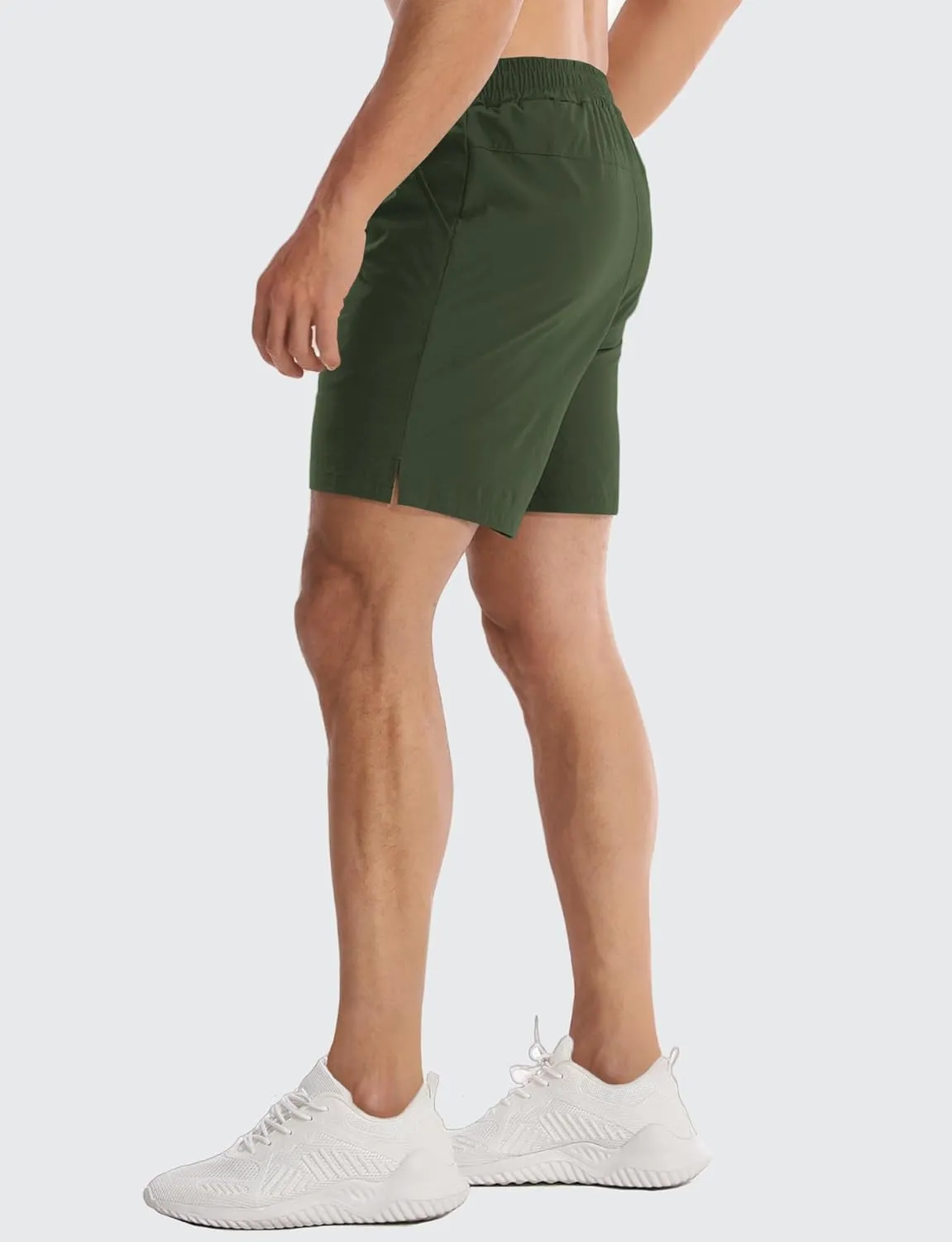 Aolesy Mens Athletic Shorts 7?? Quick Dry Gym Running Shorts with Zipper Pockets Lightweight Workout Shorts
