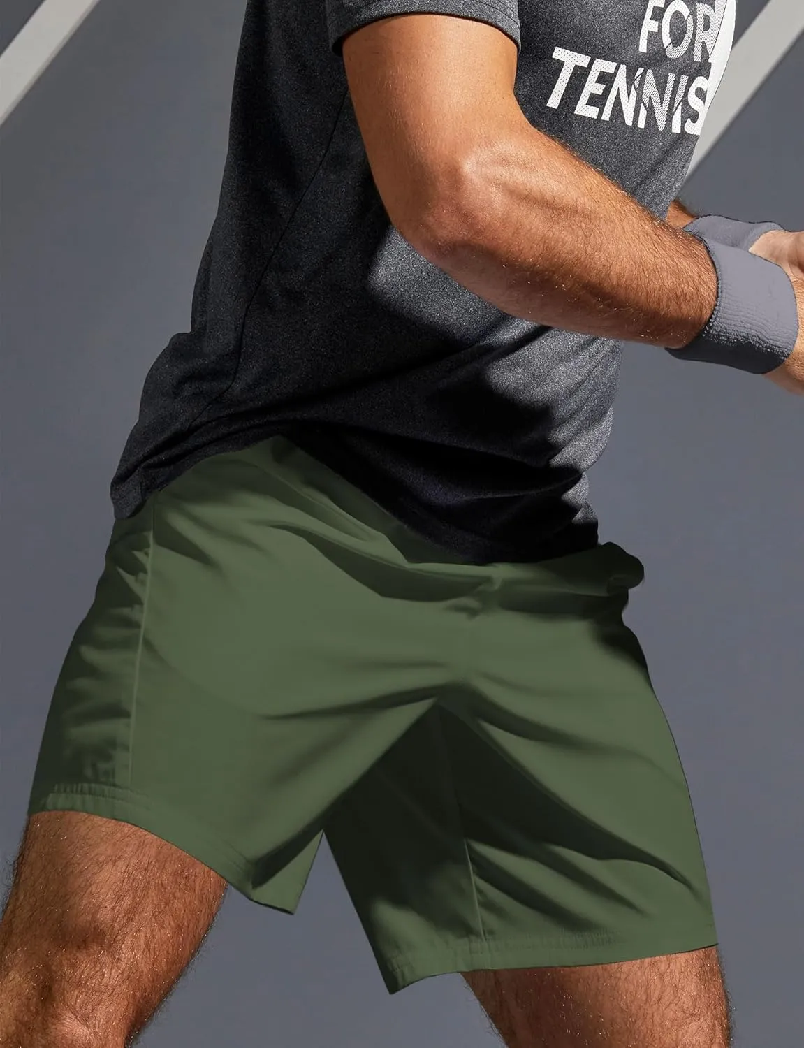 Aolesy Mens Athletic Shorts 7?? Quick Dry Gym Running Shorts with Zipper Pockets Lightweight Workout Shorts