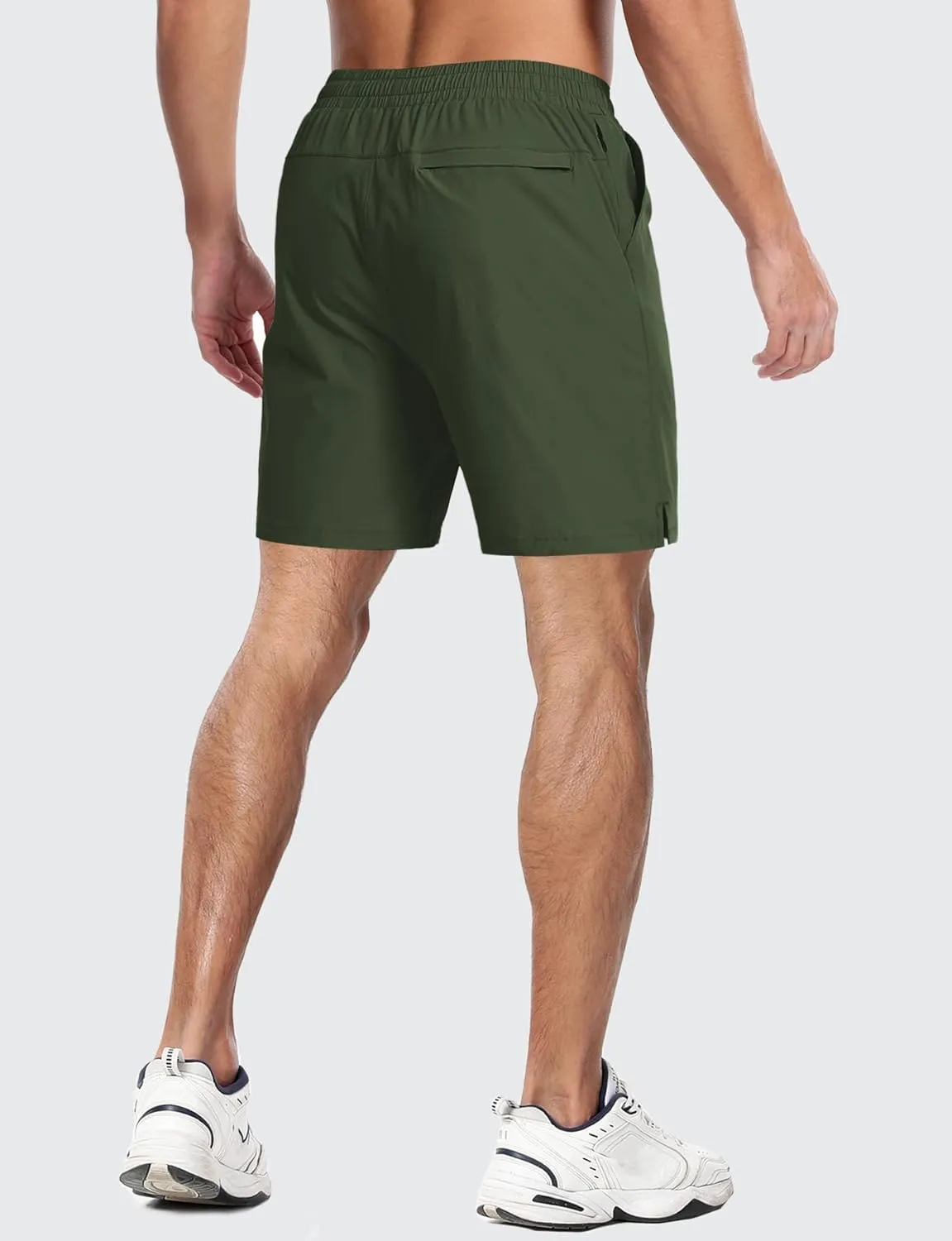 Aolesy Mens Athletic Shorts 7?? Quick Dry Gym Running Shorts with Zipper Pockets Lightweight Workout Shorts
