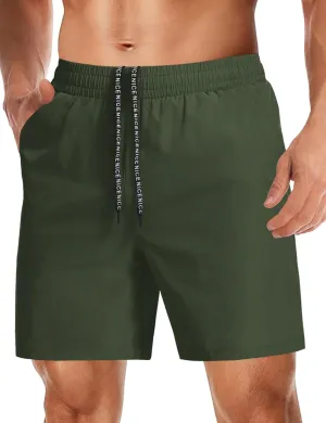Aolesy Mens Athletic Shorts 7?? Quick Dry Gym Running Shorts with Zipper Pockets Lightweight Workout Shorts
