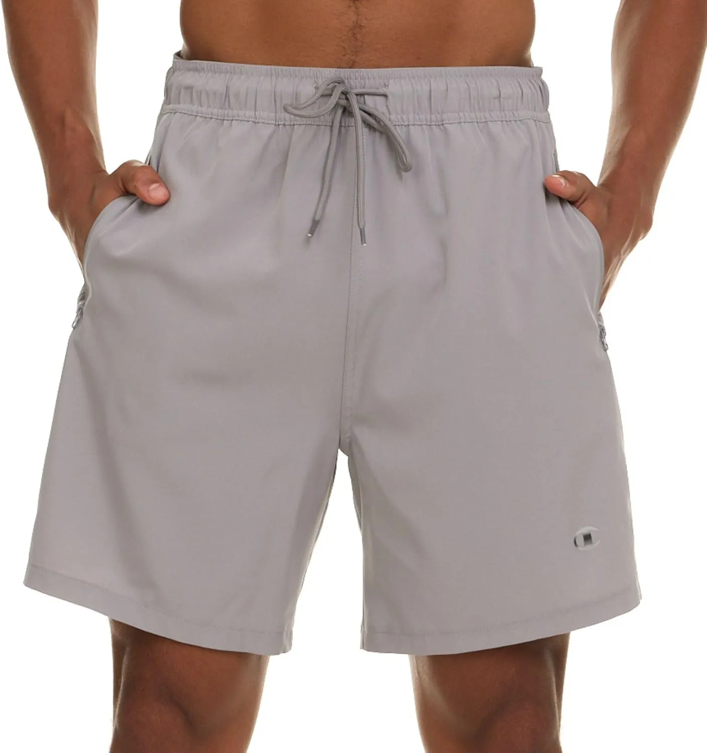 Champion Mens Swim Trunks with Compression Liner, 2 in 1 Mens Bathing Suit Shorts, 7 Inch Inseam Board Shorts for Swimming