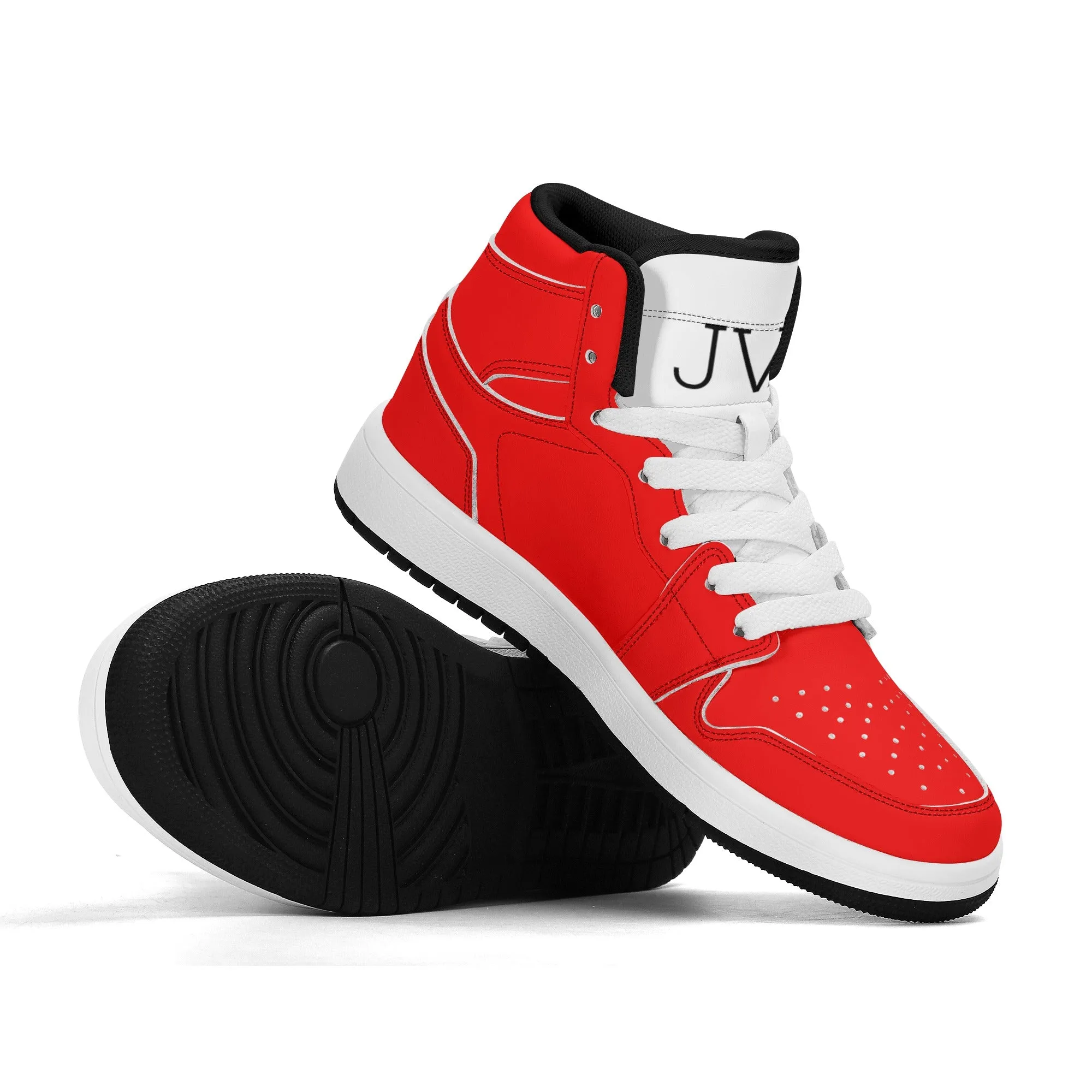 Children Premium High Top Leather Sneakers
