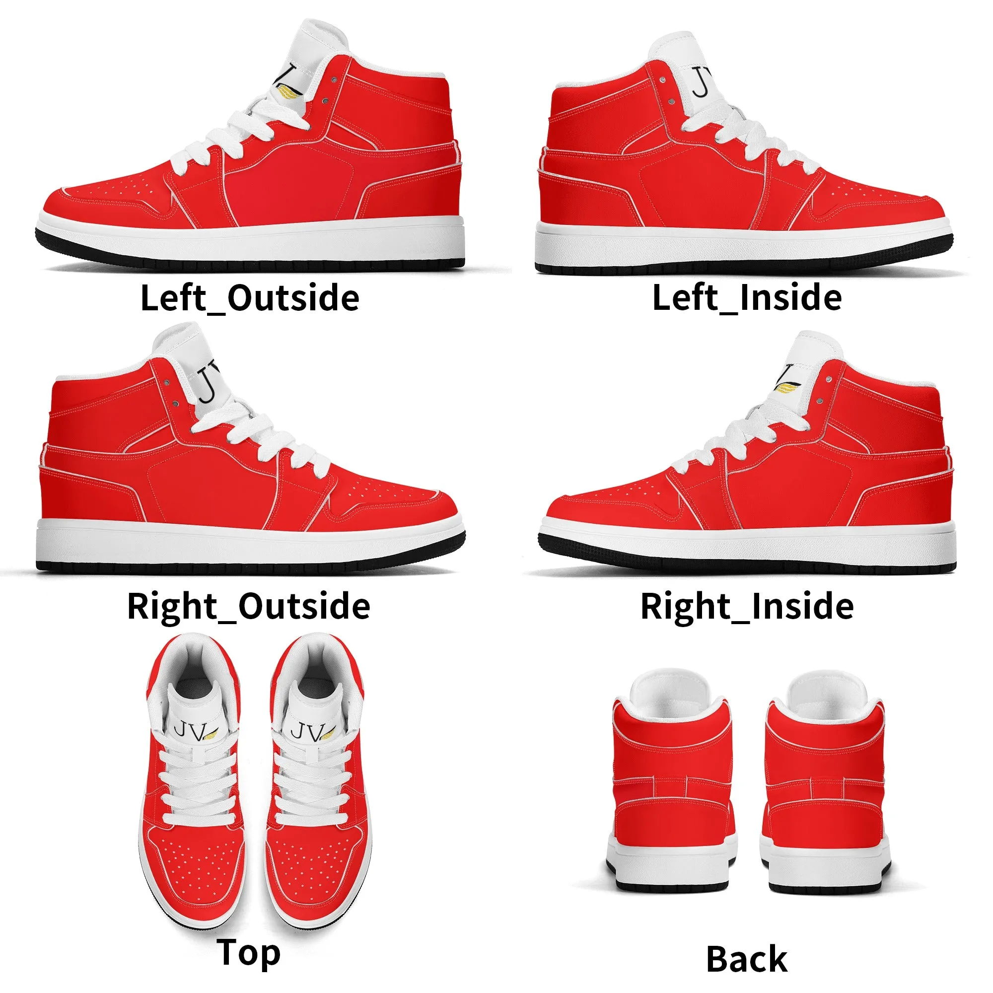 Children Premium High Top Leather Sneakers