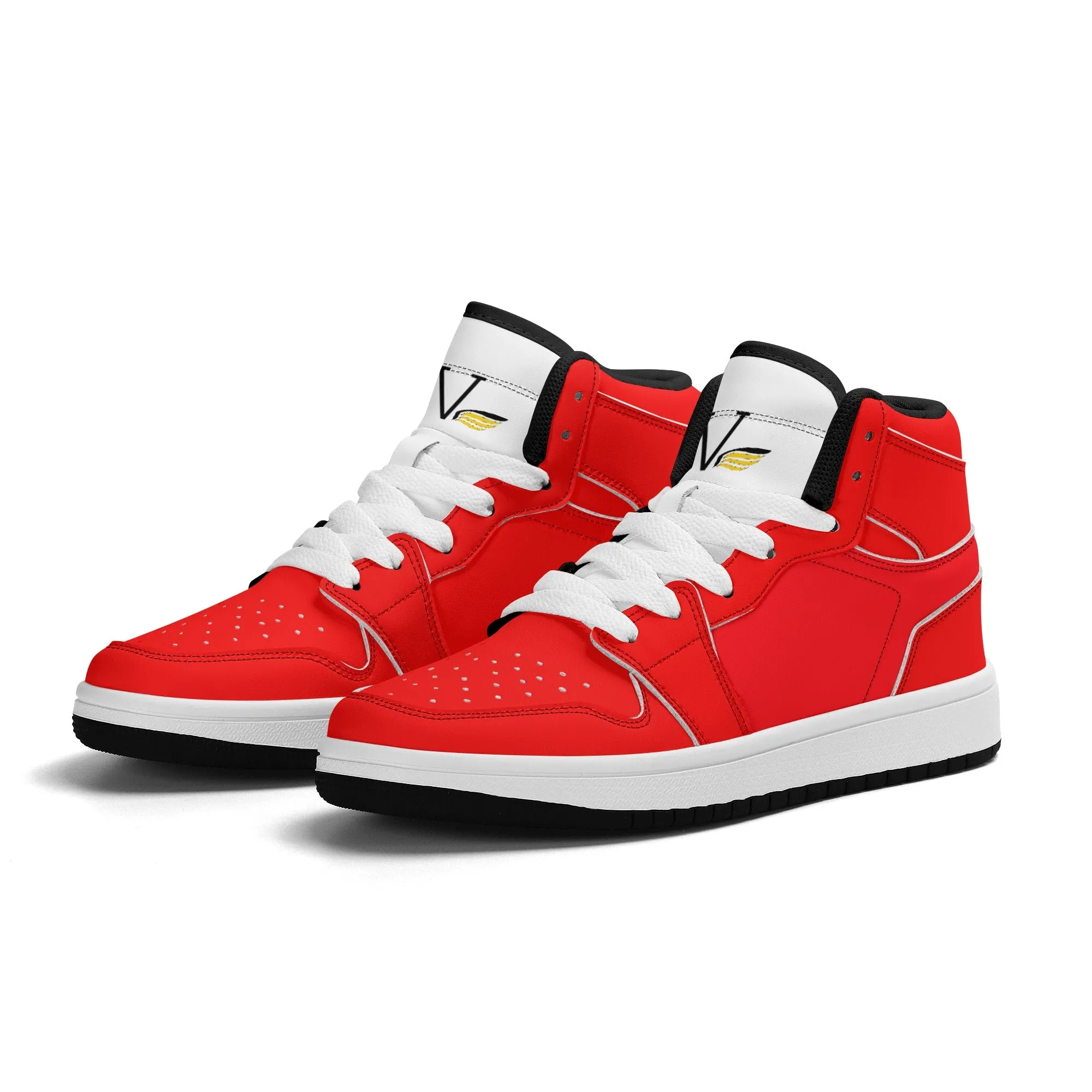 Children Premium High Top Leather Sneakers