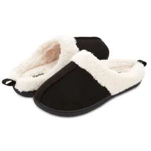 Floopi Womens Olivia Faux Suede Clog Slippers
