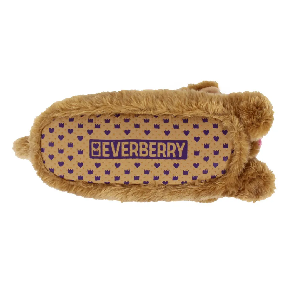 Fluffy Slippers JulesRoche Plush Comfort Golden Retriever Design