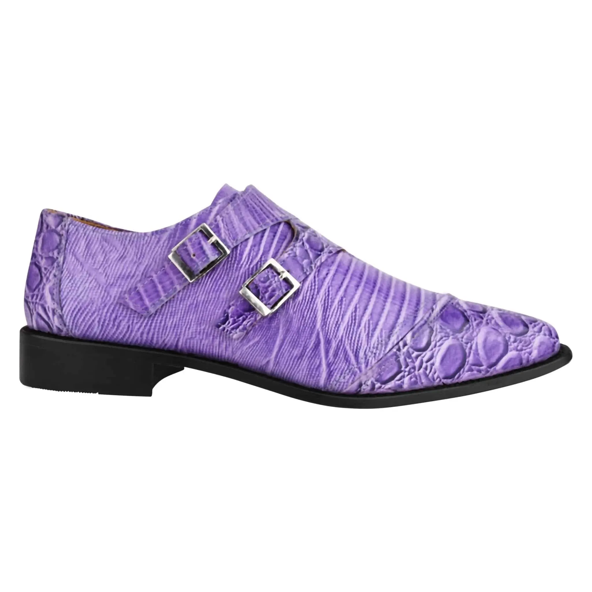 GRACE Men's Leather Double Monk Strap Shoes