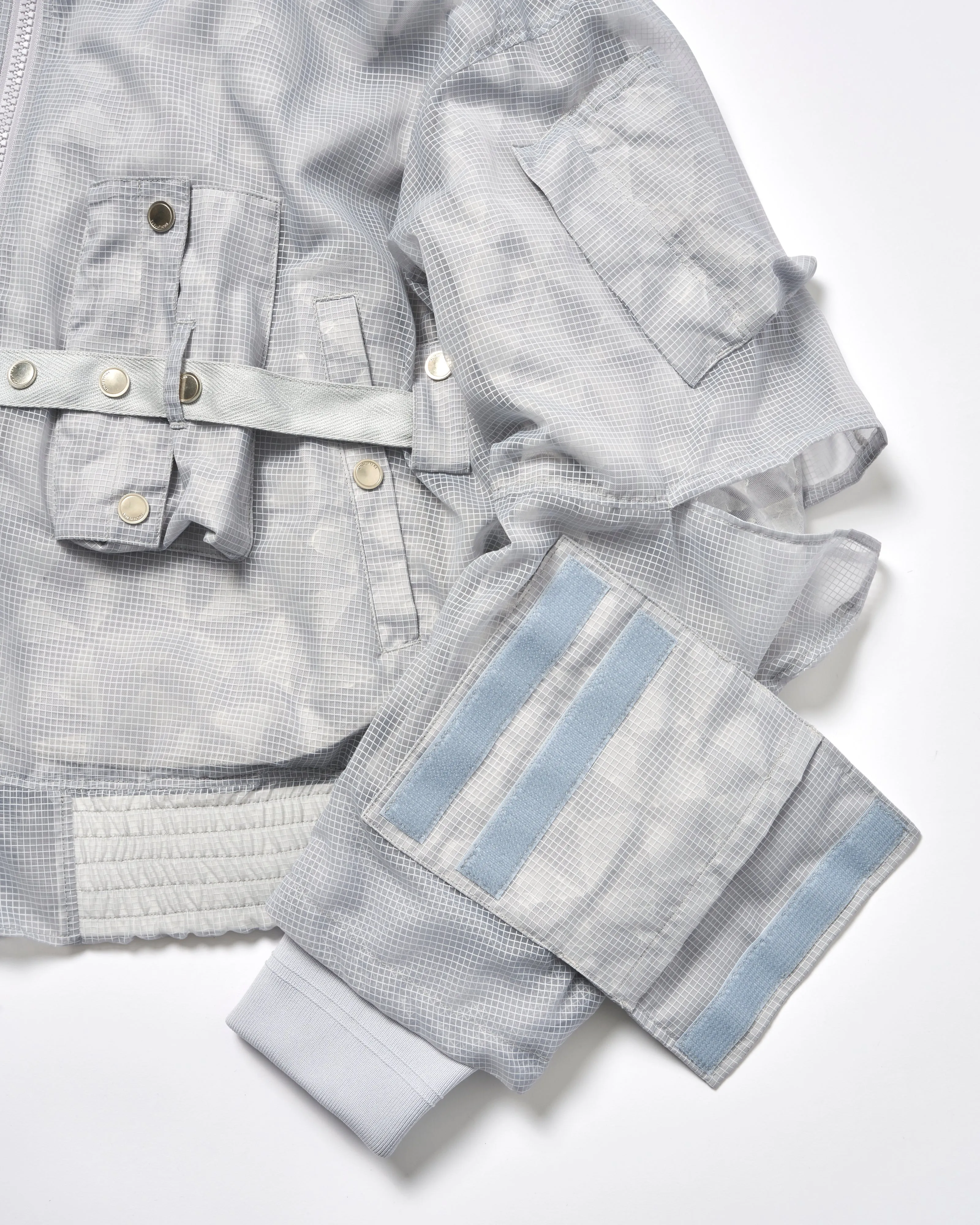 GRID LAYERED BLOUSON .11【L.GREY】