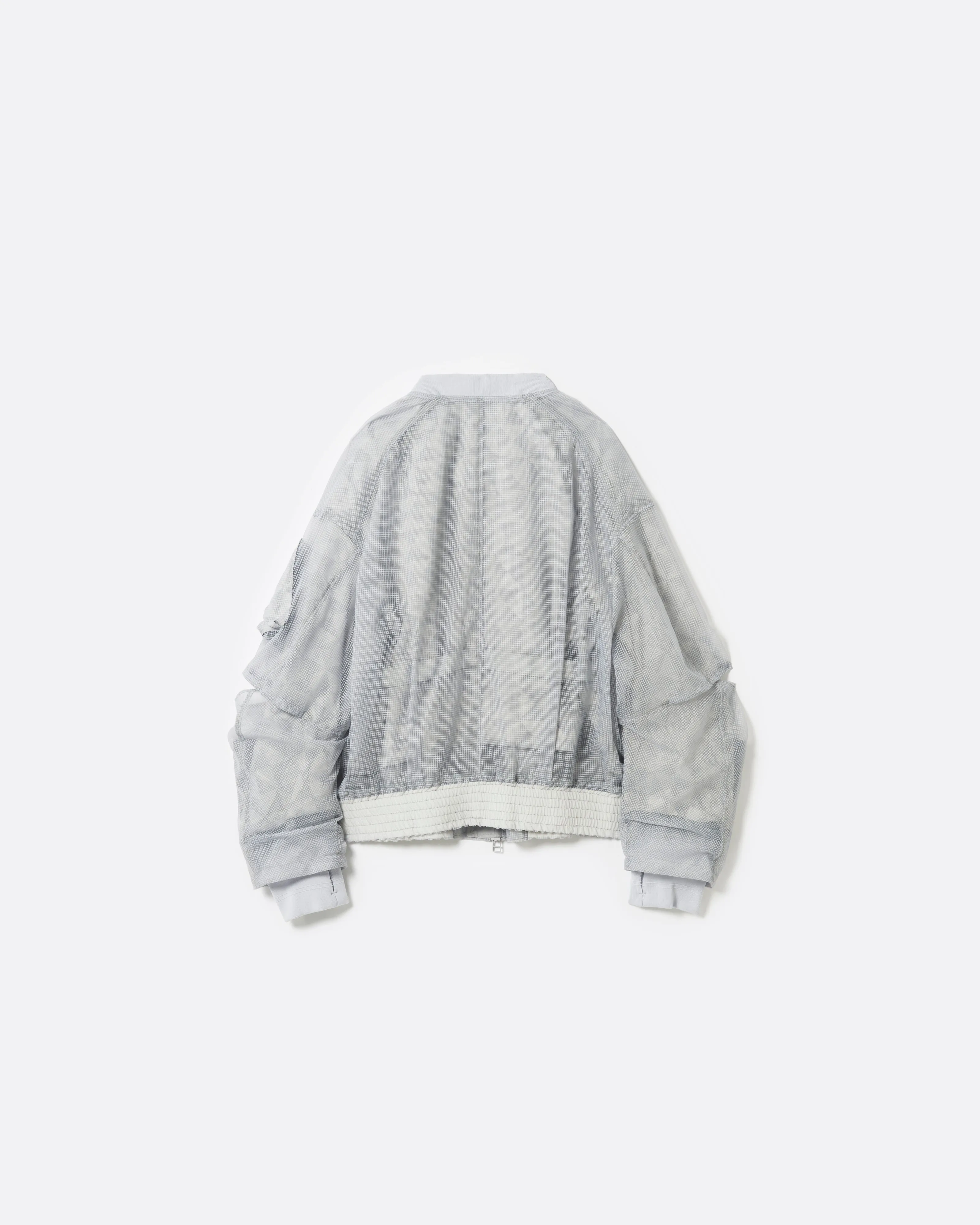 GRID LAYERED BLOUSON .11【L.GREY】