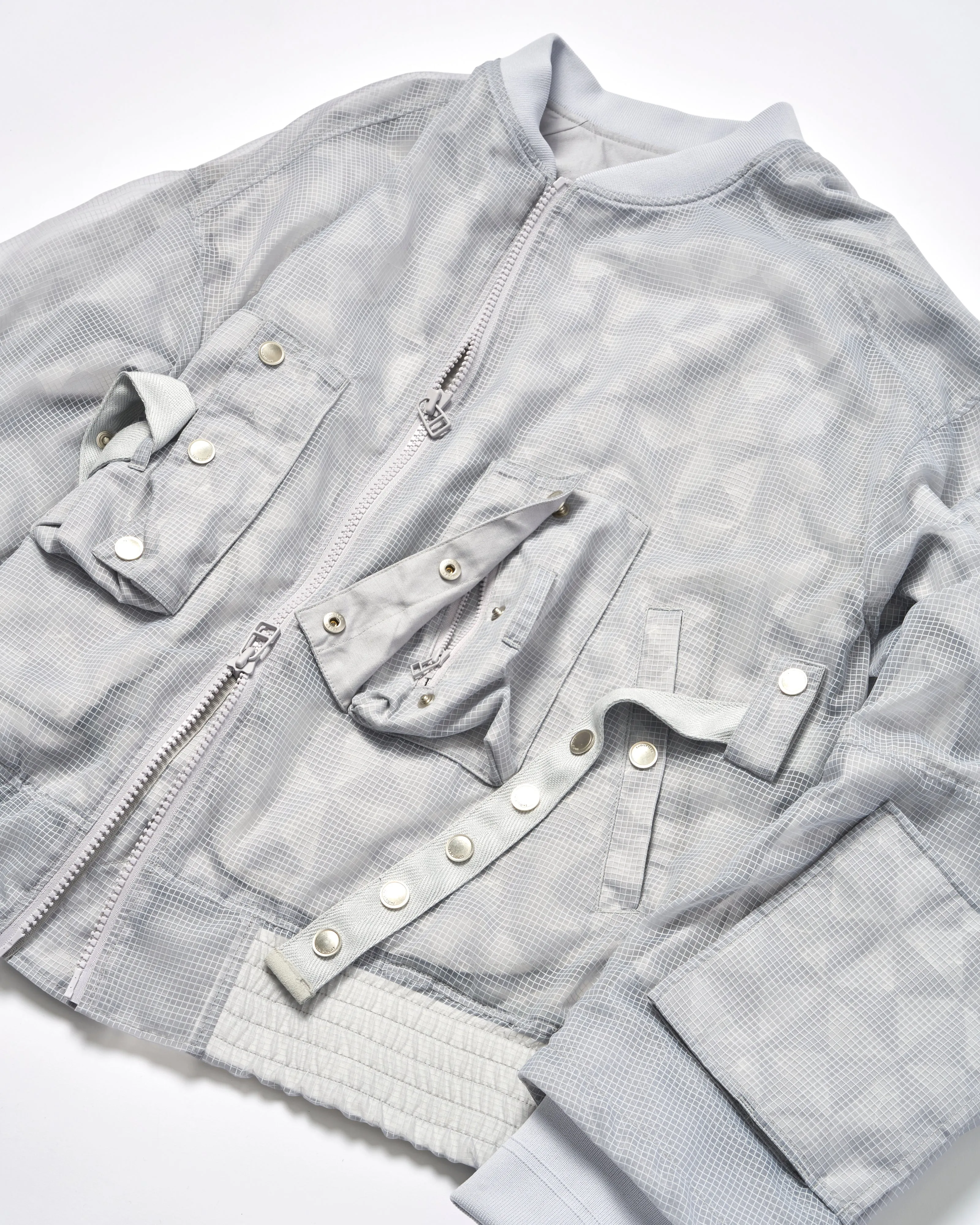 GRID LAYERED BLOUSON .11【L.GREY】