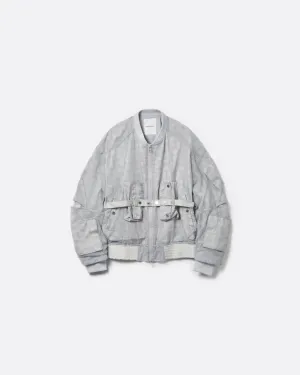GRID LAYERED BLOUSON .11【L.GREY】
