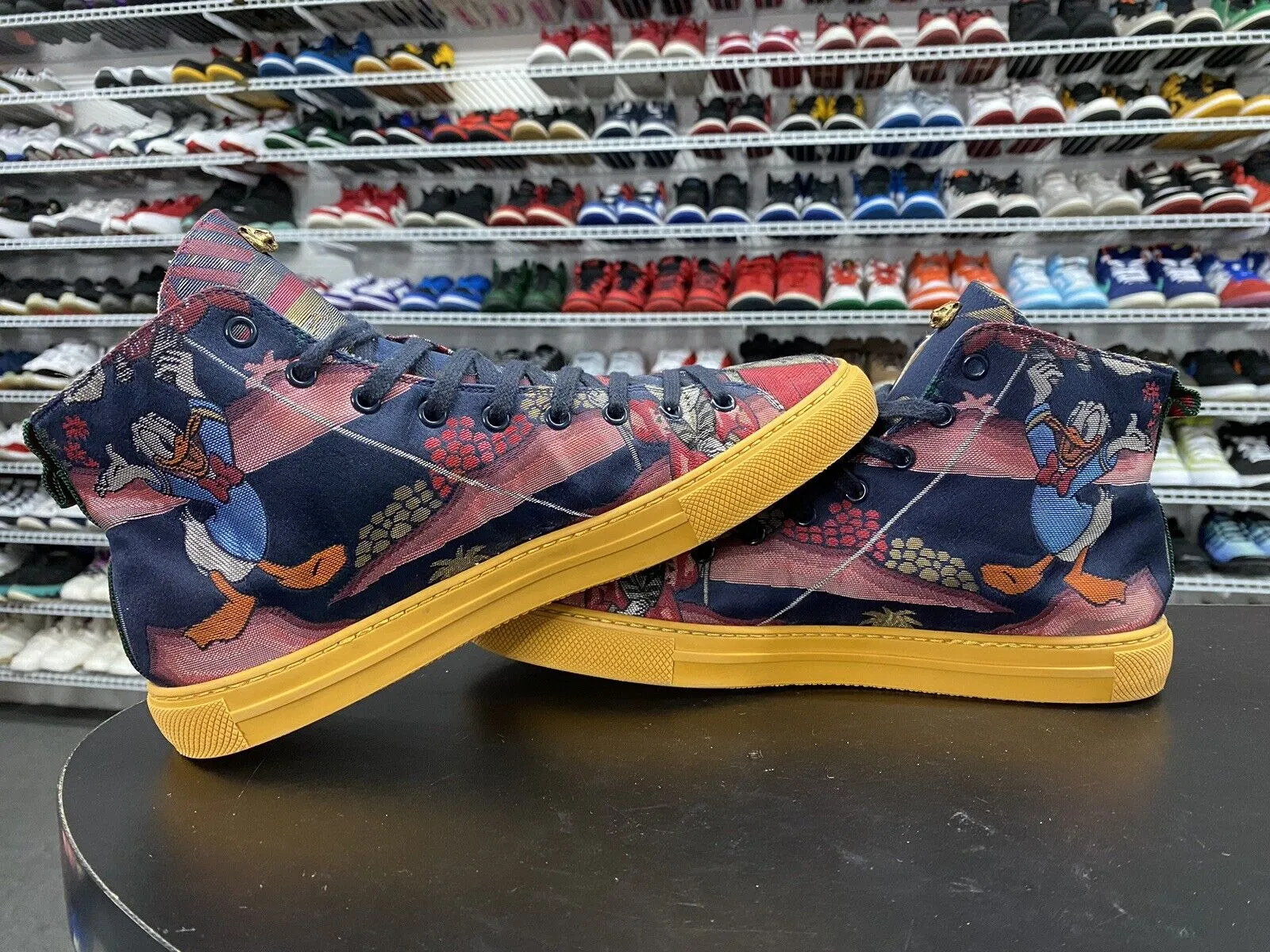 Gucci x Disney Donald Duck Jacquard Sneakers Men's Size 7 UK Size 7.5 US