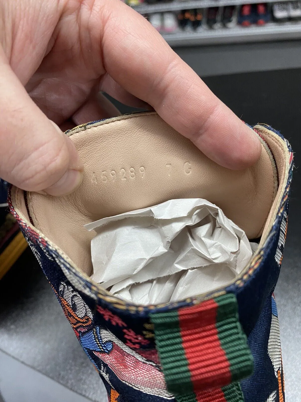 Gucci x Disney Donald Duck Jacquard Sneakers Men's Size 7 UK Size 7.5 US