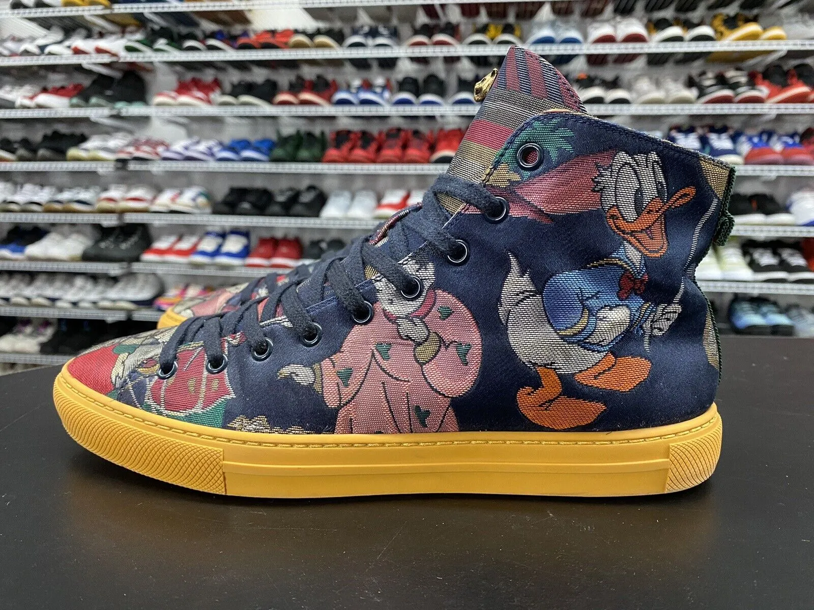 Gucci x Disney Donald Duck Jacquard Sneakers Men's Size 7 UK Size 7.5 US