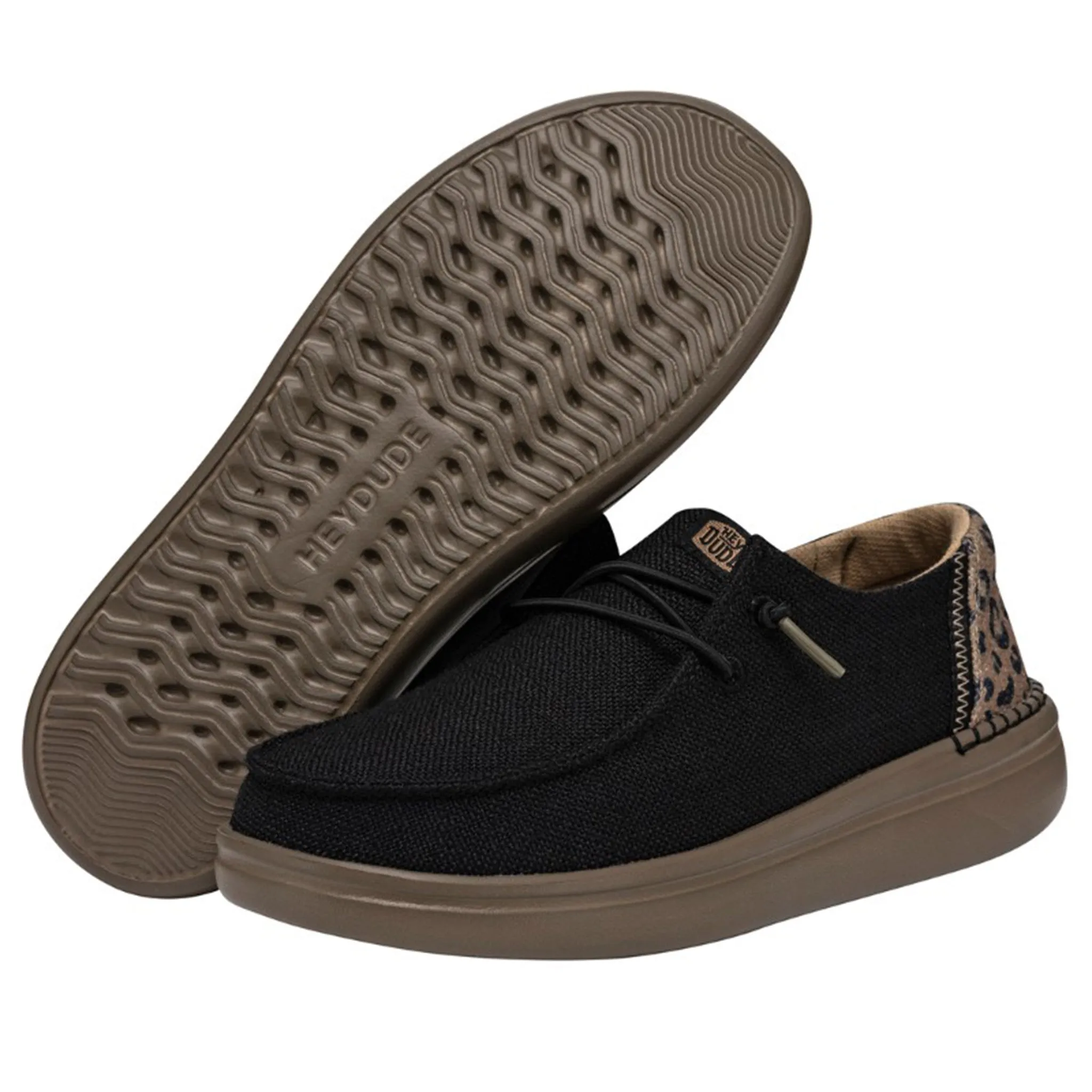 Hey Dude  Wendy Rise Leo Black Shoes