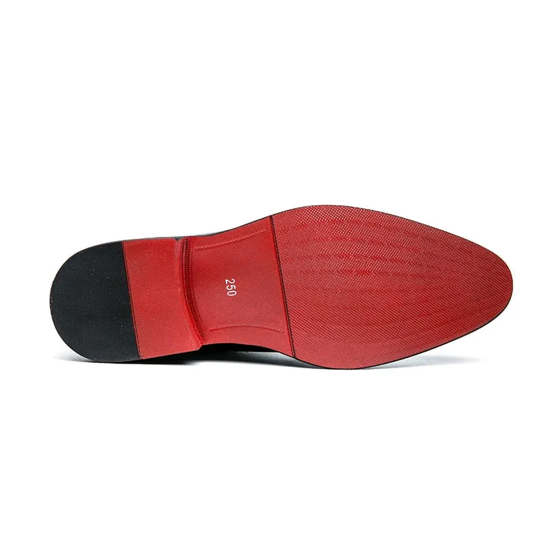 il Rosso -  Red bottom sole Leather Oxford dress shoes for men