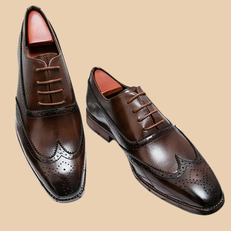 il Rosso -  Red bottom sole Leather Oxford dress shoes for men