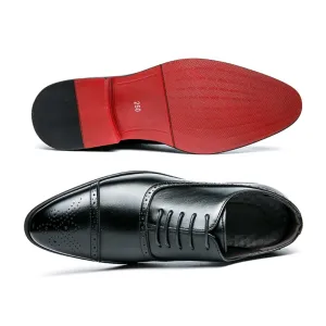 il Rosso -  Red bottom sole Leather Oxford dress shoes for men