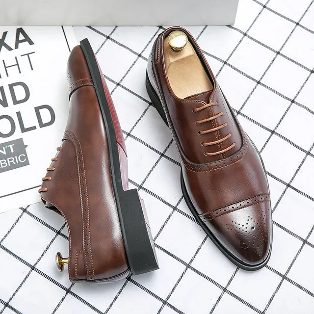 il Rosso -  Red bottom sole Leather Oxford dress shoes for men