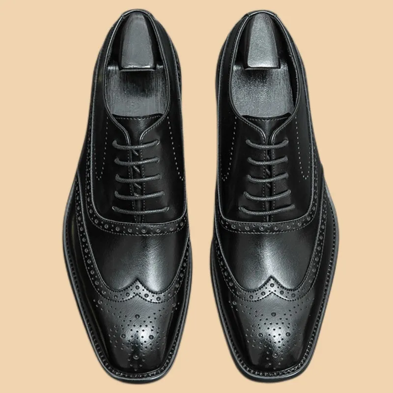 il Rosso -  Red bottom sole Leather Oxford dress shoes for men