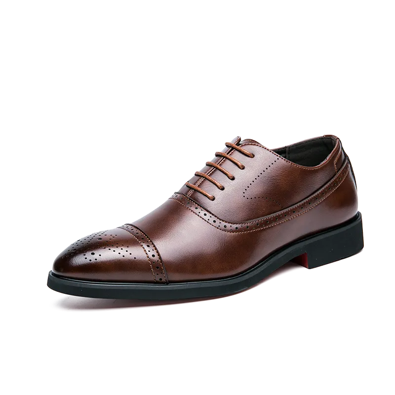 il Rosso -  Red bottom sole Leather Oxford dress shoes for men