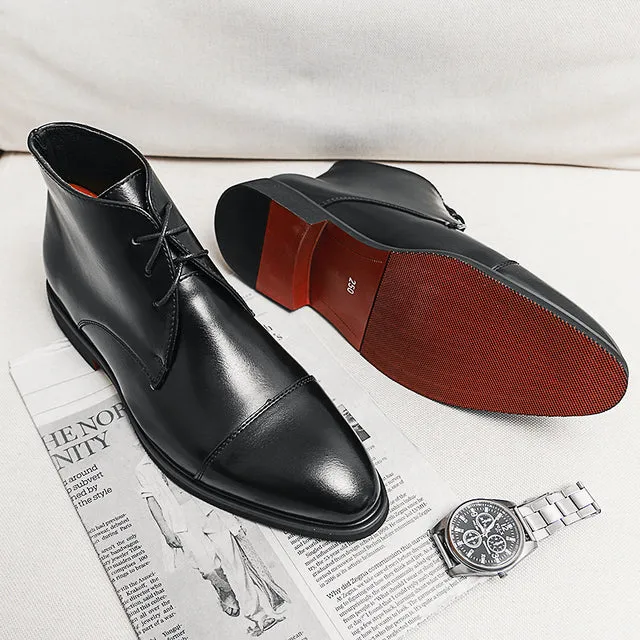 il Rosso -  Red bottom sole Leather Oxford dress shoes for men