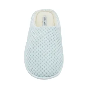 Laura Ashley Ladies Clog Style Spa Slippers with Memory Foam Insole in Sour Apple Green, Size XL