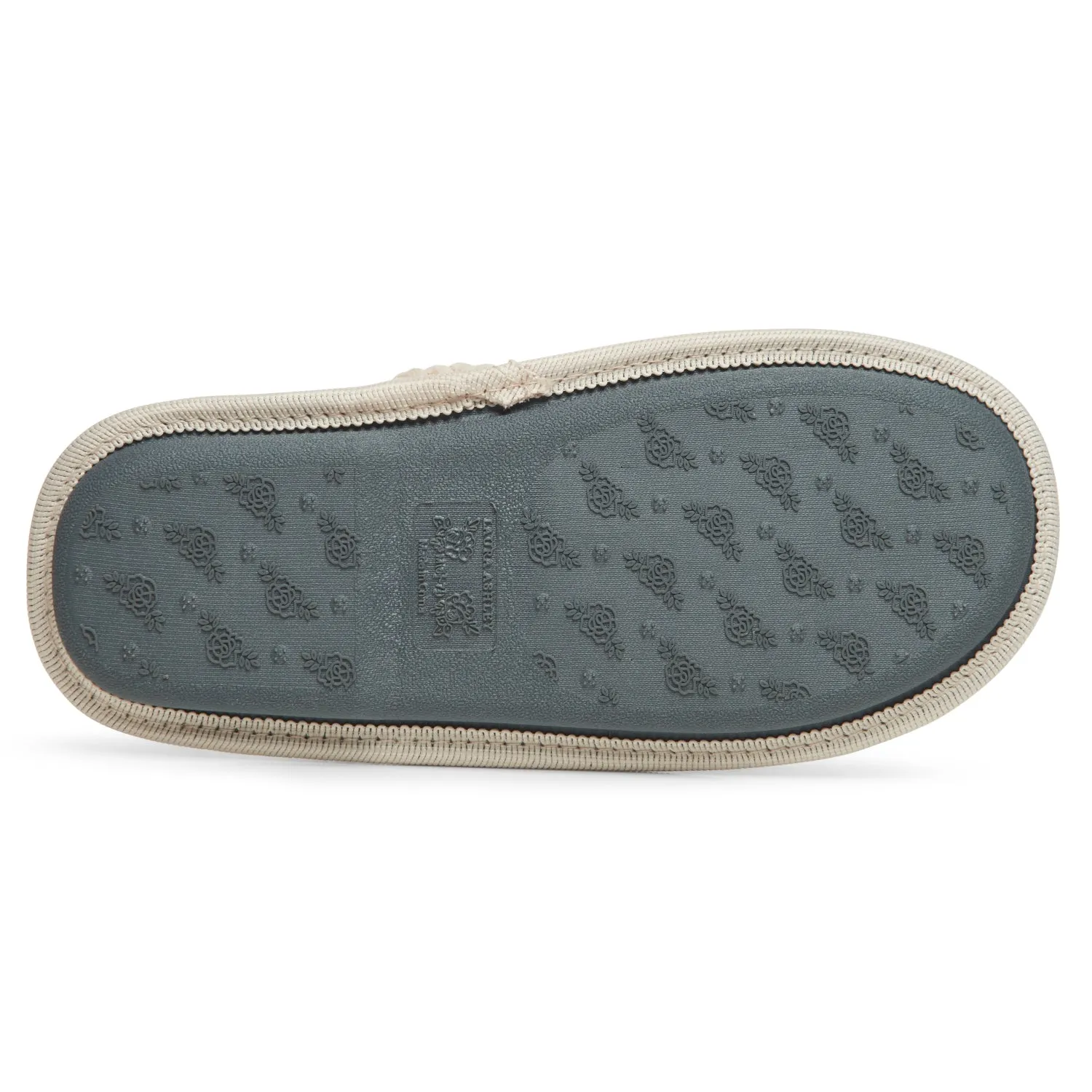 Laura Ashley Women's Open Toe Plush Scuff Slippers | Soft and Warm House Slippers with Cushioned Insole for Ladies