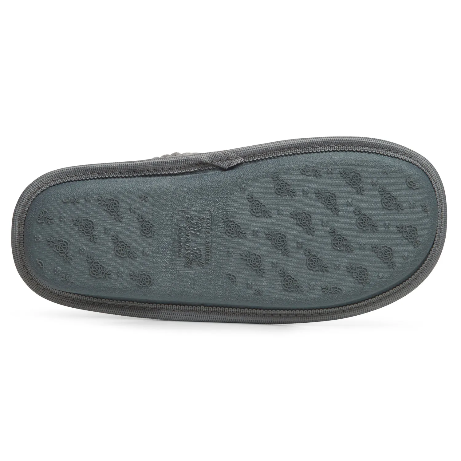 Laura Ashley Women's Open Toe Plush Scuff Slippers | Soft and Warm House Slippers with Cushioned Insole for Ladies