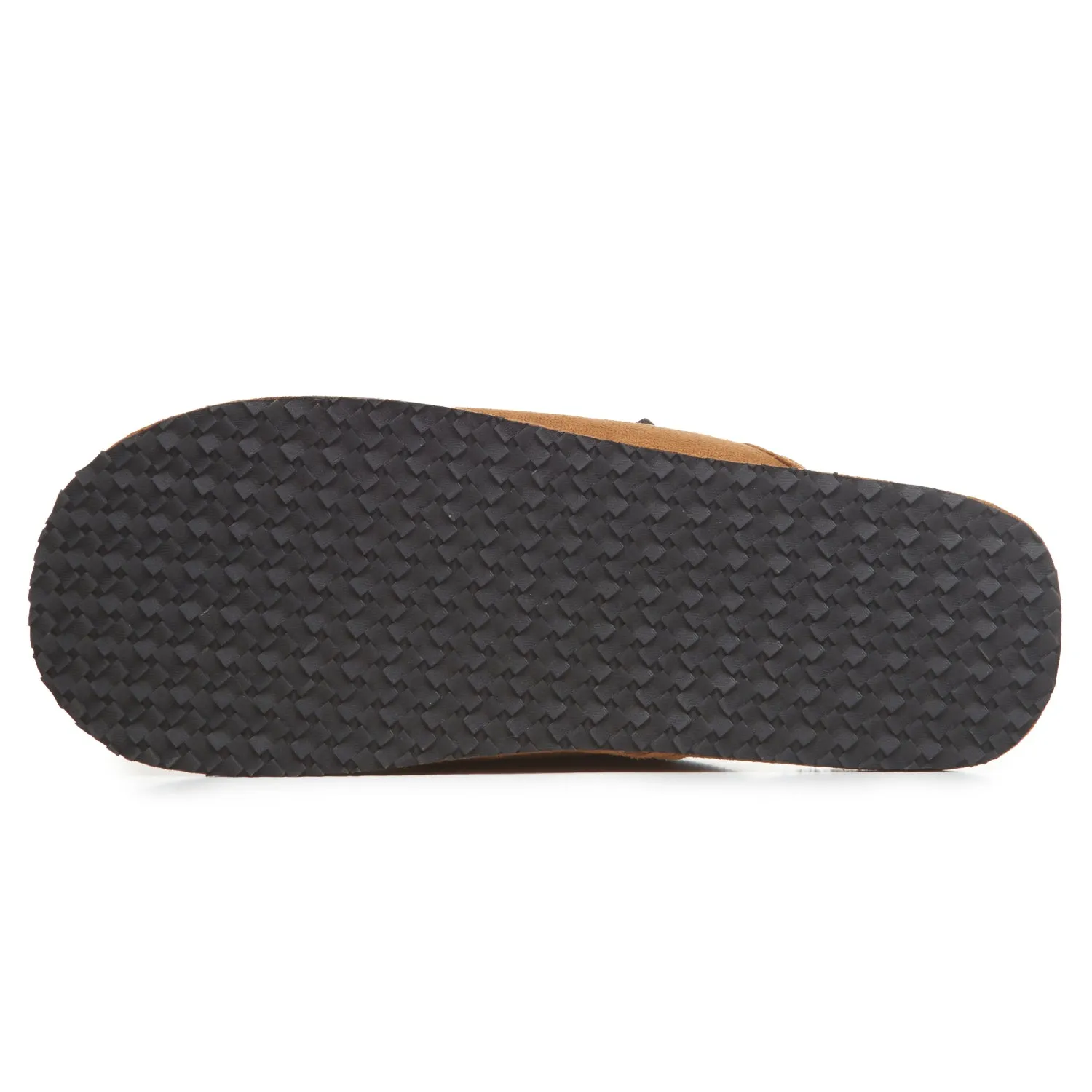 Lucky Brand Micro-Suede Scuff Indoor Slippers for Men with Plush Lining, Black, L