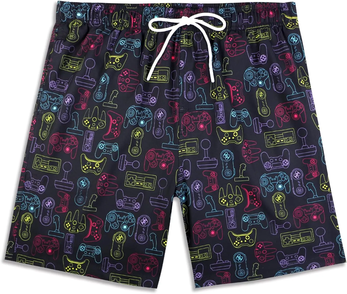 LUCOWEE Mens Swim Trunks with Compression Liner Anti Chafe Quick Dry UPF 50  Swimming Shorts 5" 7" Inseam Bathing Suit