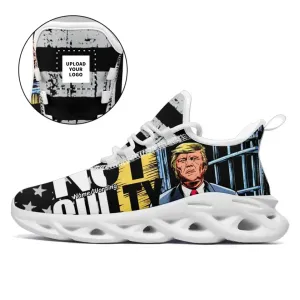 Luxury Gifts,Personalized T Design Sneakers, Custom Patriotic Shoes, Comfortable Running Shoes