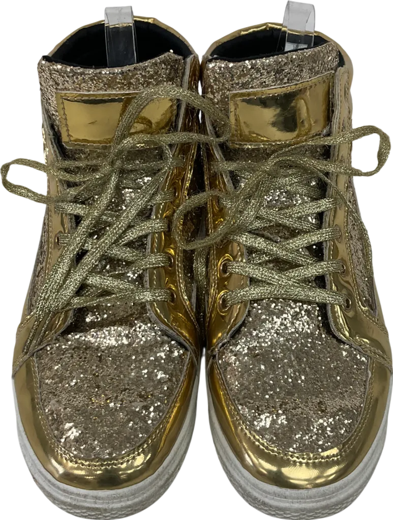 Metallic Glitter High Top Trainers UK 9 EU 42 👠