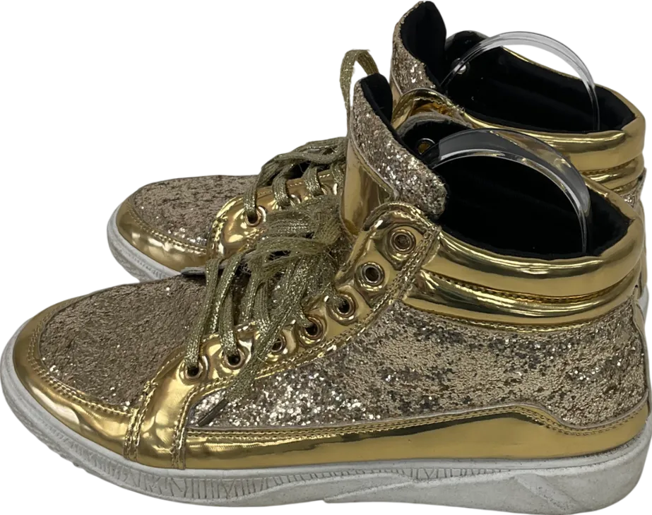 Metallic Glitter High Top Trainers UK 9 EU 42 👠
