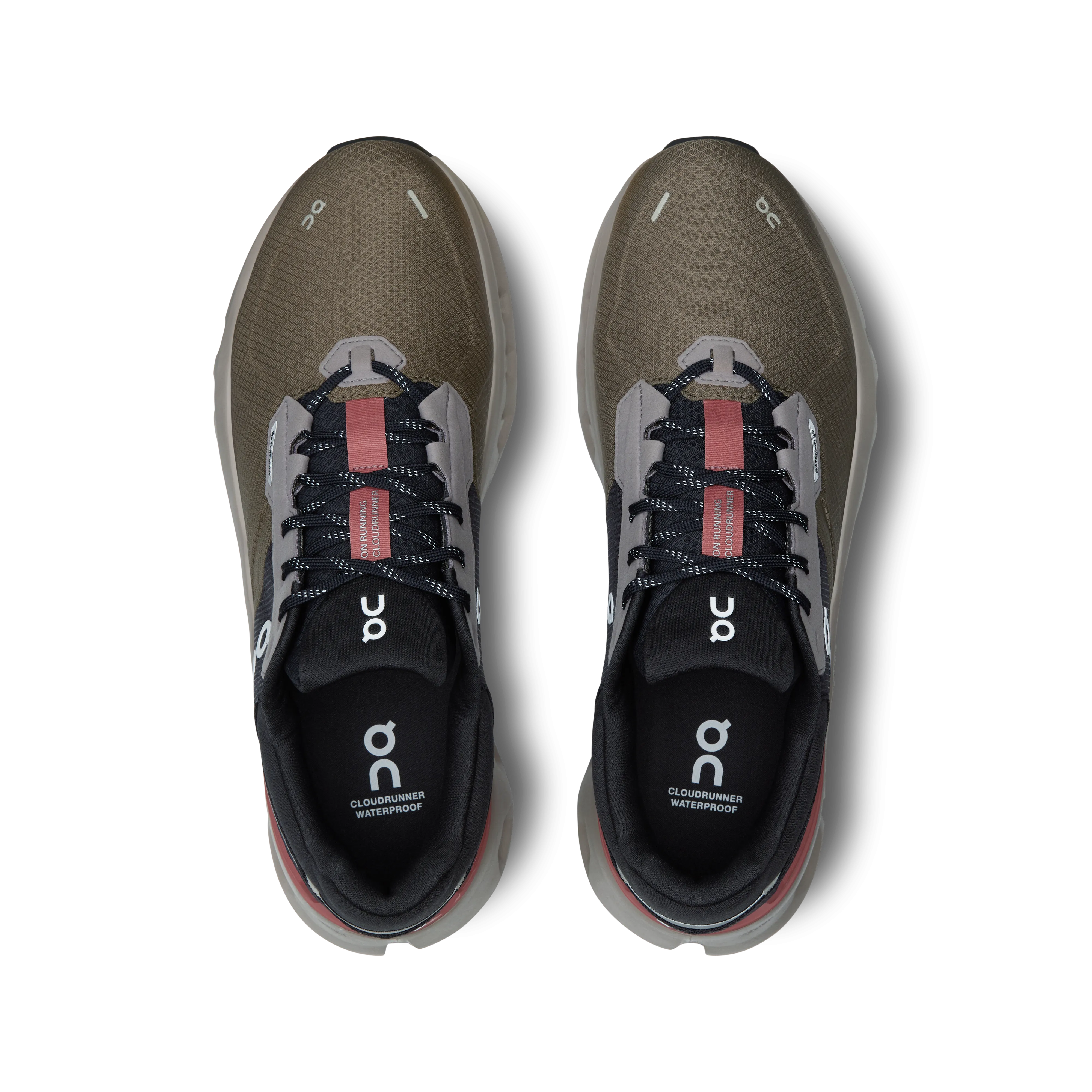 On Running Men's Cloudrunner 2 Waterproof Shoes - Olive / Mahogany