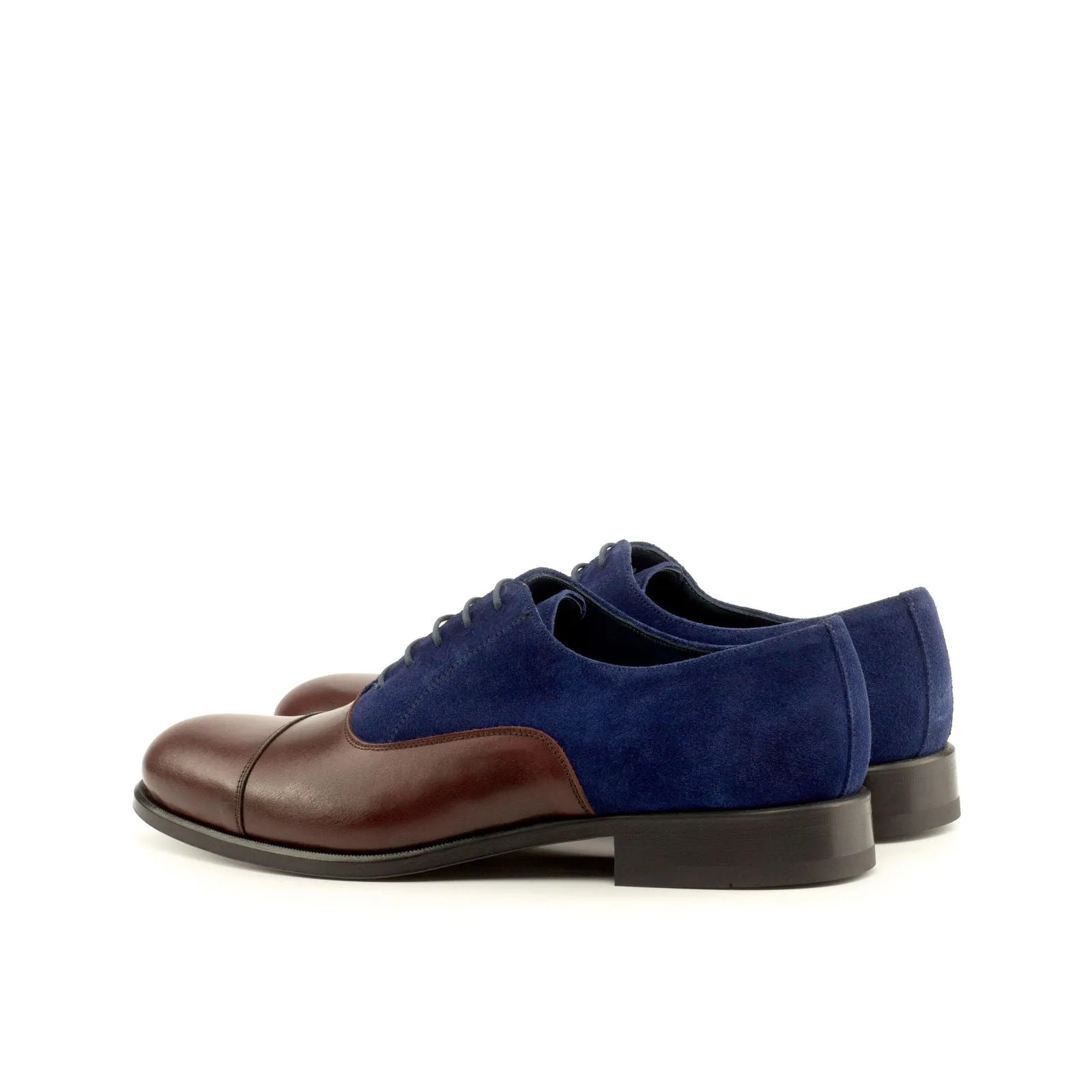 Oxford-Suede, Painted Calf, Blue, Burgundy