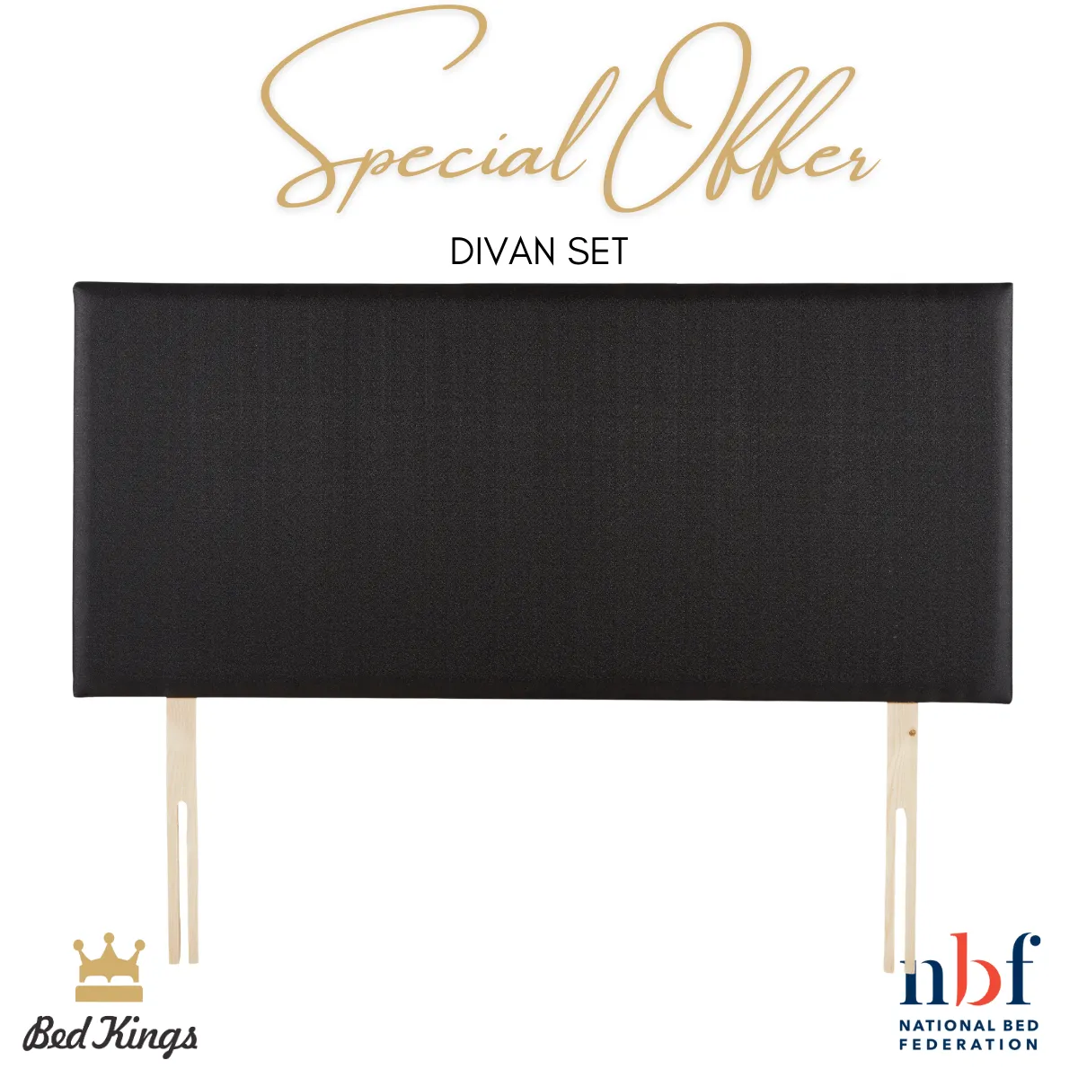 Pocket Spring Divan Bed Set - includes Mattress & Headboard & 2 Drawers
