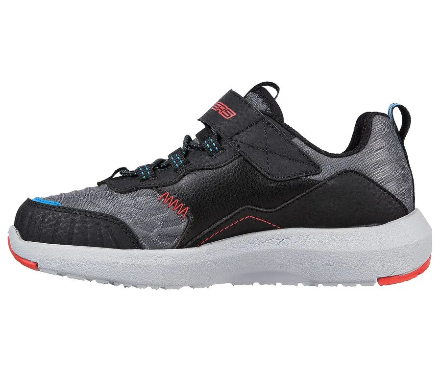 Skechers Kids Dynamic Tread Top Speed Trainers - Black / Grey / Red