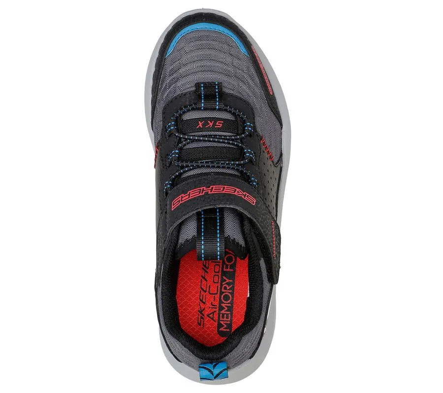 Skechers Kids Dynamic Tread Top Speed Trainers - Black / Grey / Red