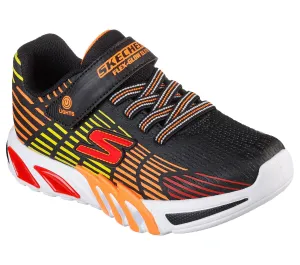 Skechers Kids S Lights Flex Glow Elite Trainers - Navy / Orange