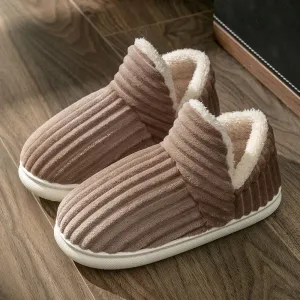Solid Colored Quilted Pattern Slippers