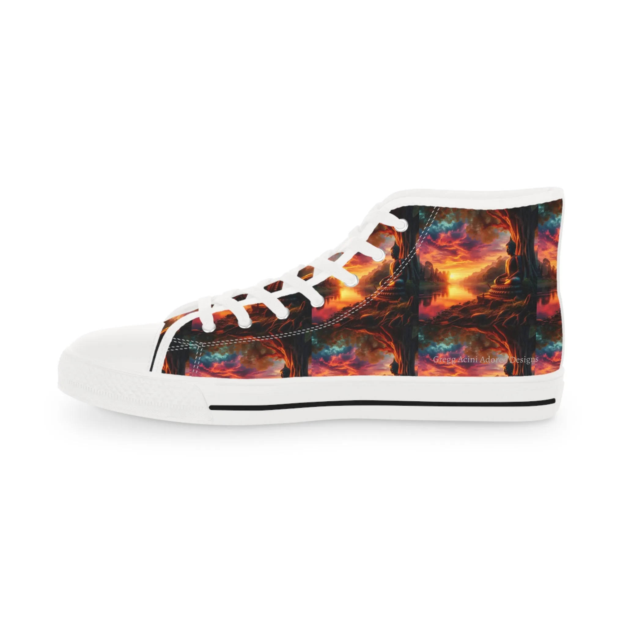 Tranquility Artistic High Top Sneakers by Gregg Acini Adoree Designs