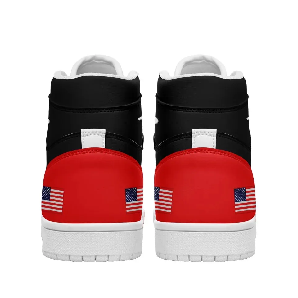 Unique Gift,Personalized 47 Trump Sneakers, Custom Colorful High Top Shoes, Stylish Shoes