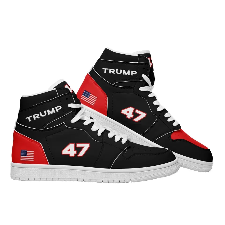 Unique Gift,Personalized 47 Trump Sneakers, Custom Colorful High Top Shoes, Stylish Shoes