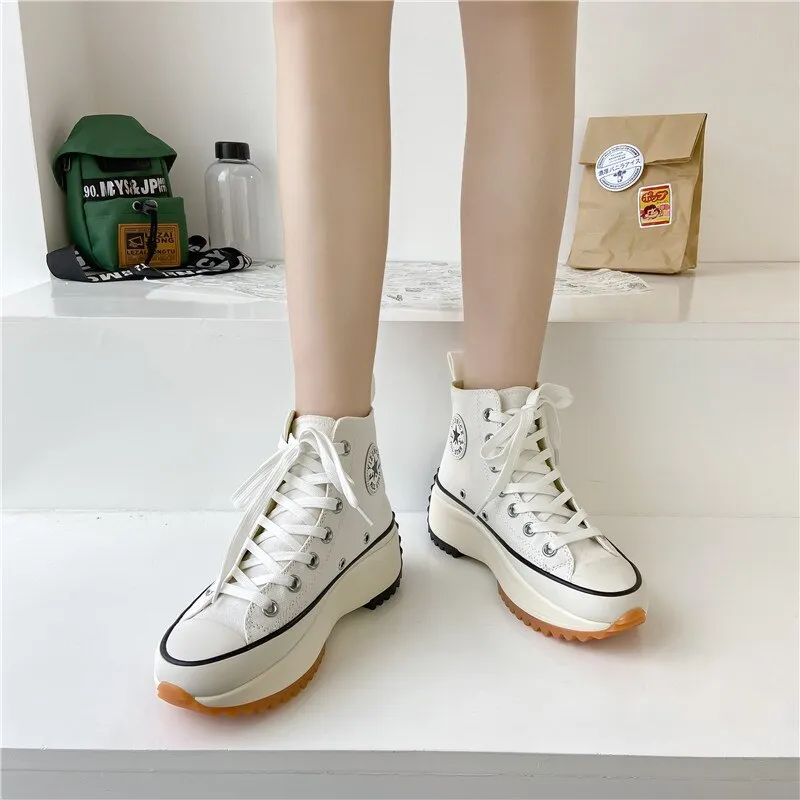 Women Canvas Shoes Trainers High Top Sneakers